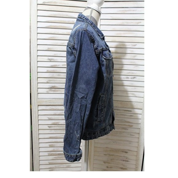 brave soul denim factory distressed jacket (777) - Picture 3 of 7